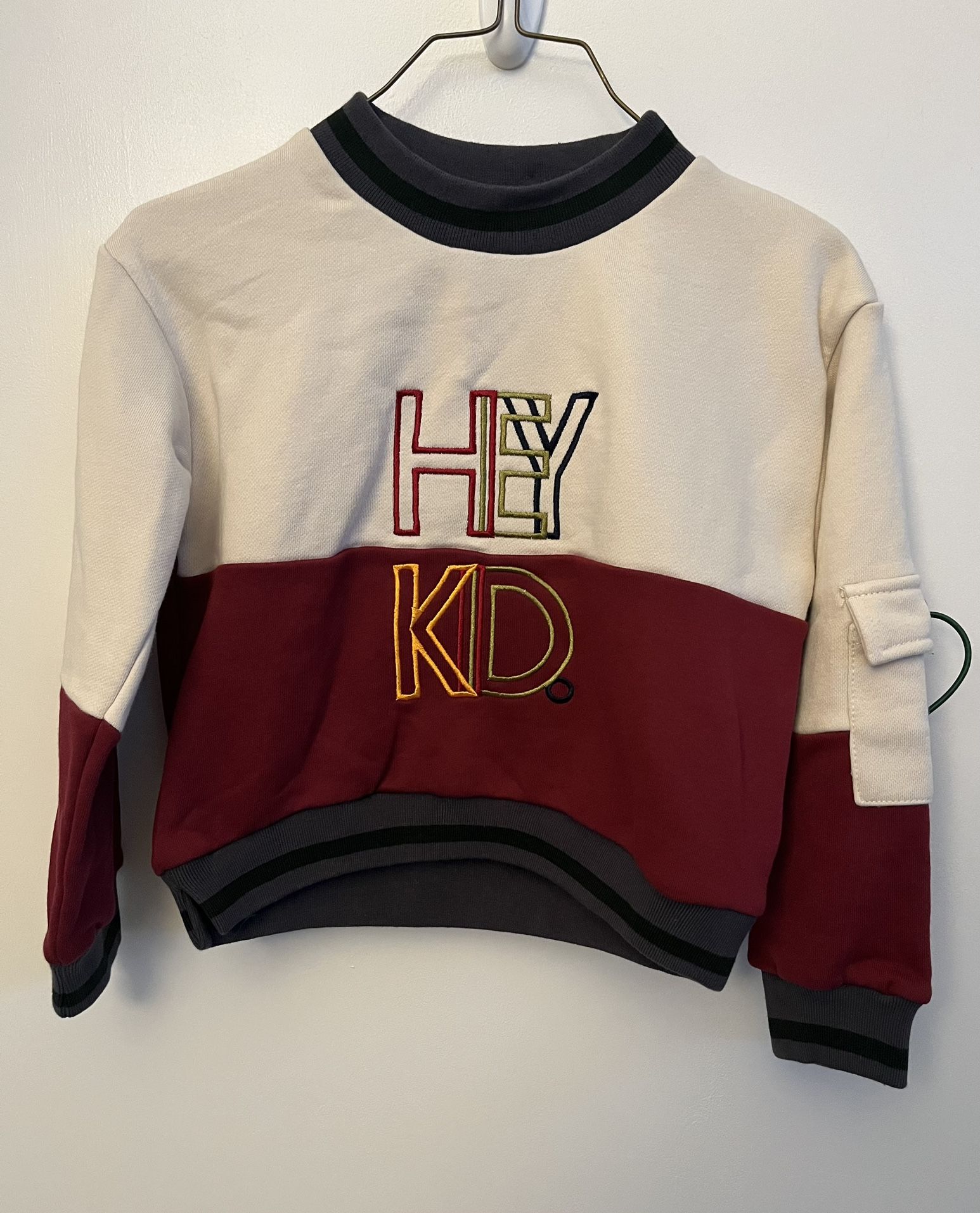 Hey Kid Two-Tone Bomber Sweatshirt 2T