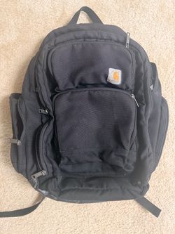 Carhartt Utility 35L Triple-Compartment Backpack Black Durable Pack with Laptop Sleeve and Duravax Abrasion Resistant Base