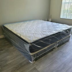 New KING PILLOW TOP MATTRESS and BOX SPRING 3PC