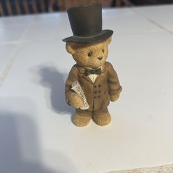 This is an Enesco Cherished Teddies "Lincoln" figurine