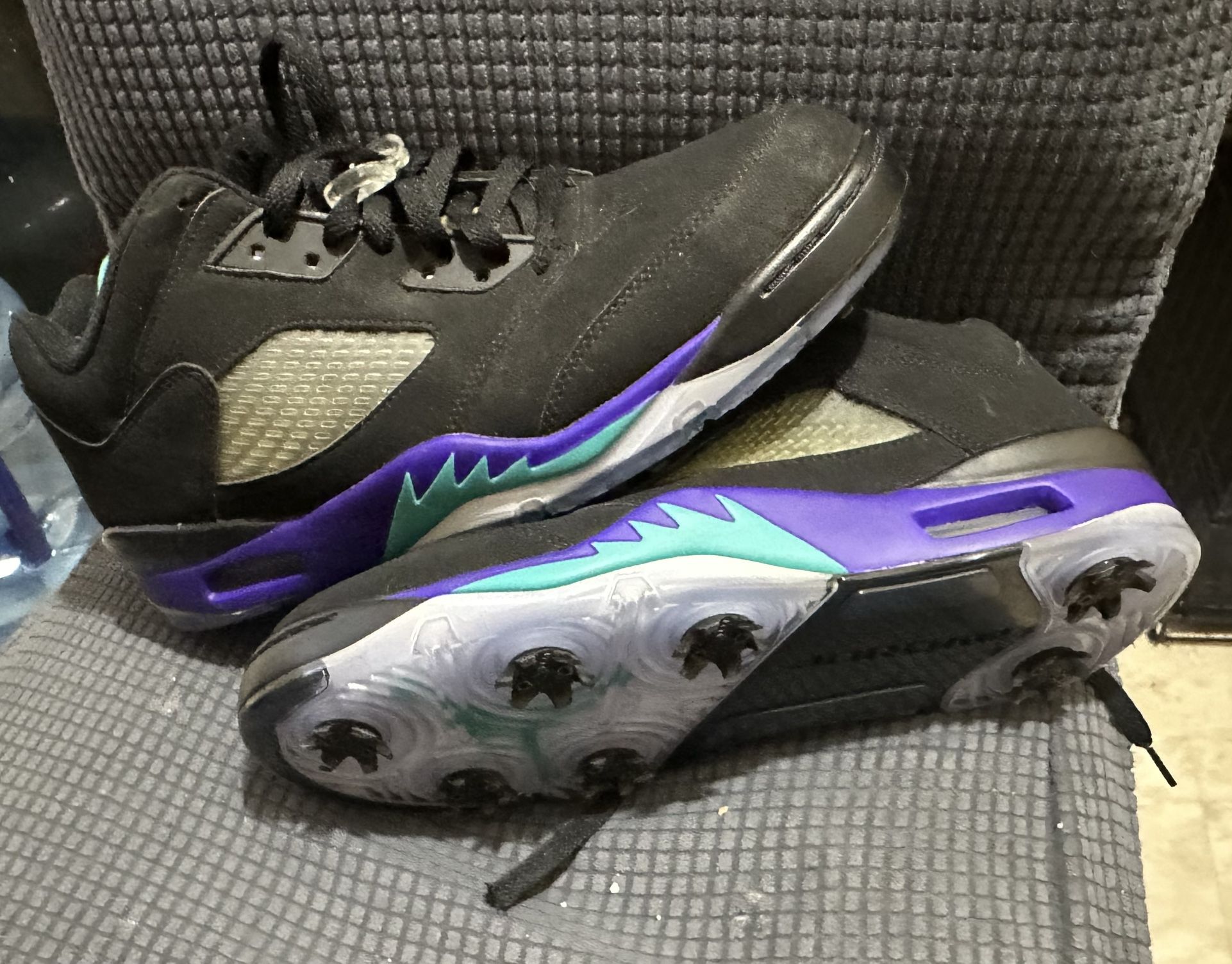 DS NIKE 2020 AIR JORDAN V GOLF CU4523-001 BLACK GRAPE Size11