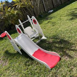  Qaba Toddler Swing Set, 4 in 1 Toddler Playground for Kids 1