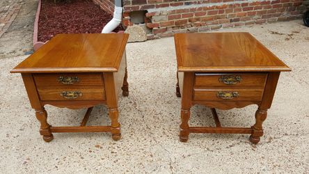Broyhill oak end tables best sale
