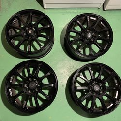 SPARCO 17x8 Drift Matte Black Four (4) pcs Rims Wheels - Set of 4 Pre-Owned
