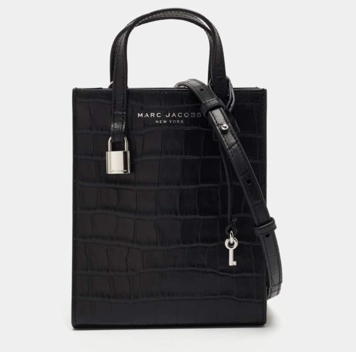 NEW Marc Jacobs Croc Embossed Crossbody Bag