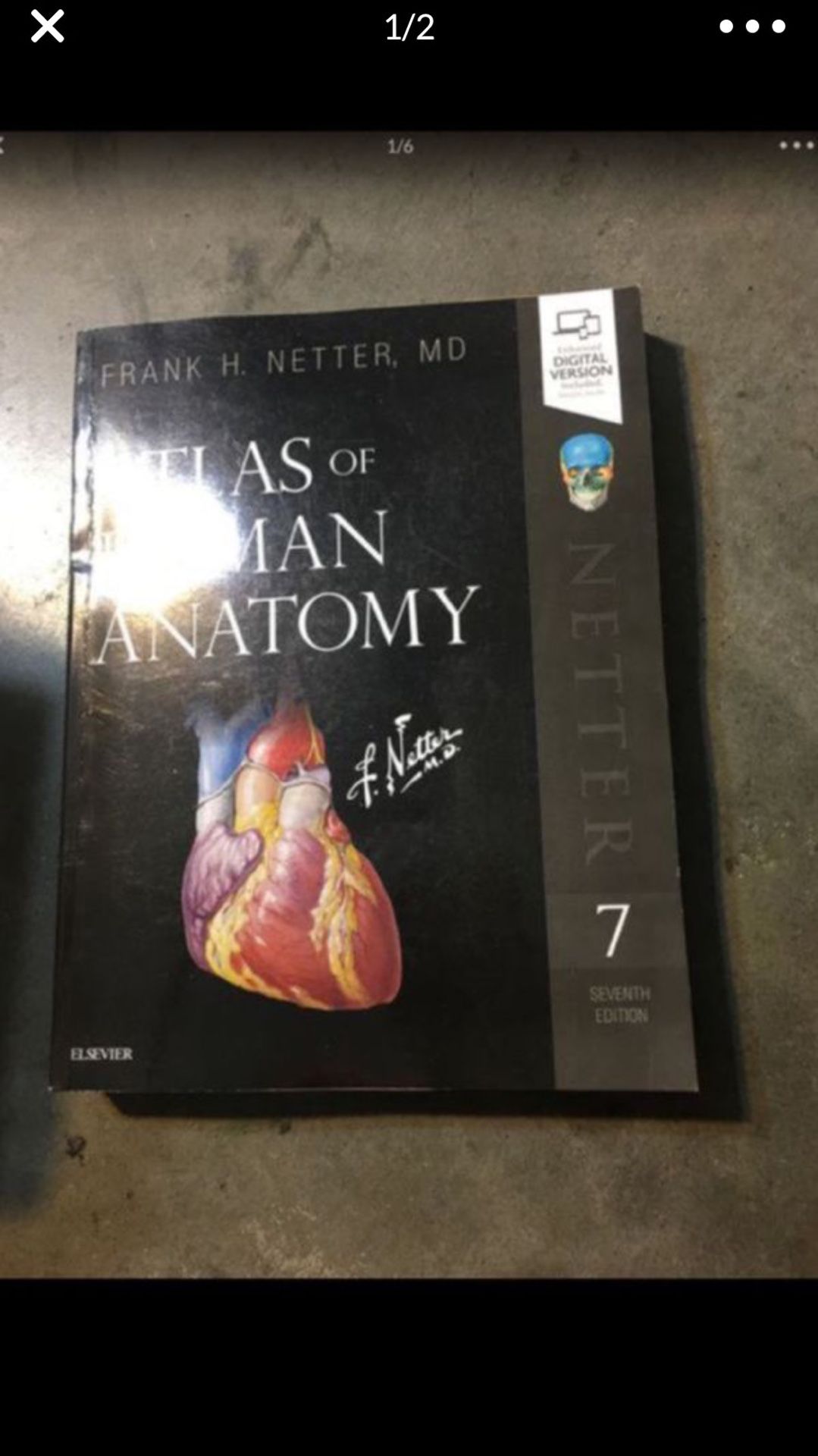 Atlas of Human Anatomy (Netter Basic Science) 7th Edition Cover shows Wears code used.