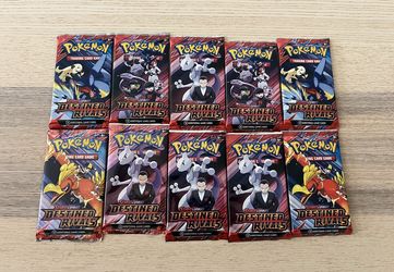 Lot of 10 Pokémon TCG: Scarlet & Violet Destined Rivals Booster Packs (Sealed)