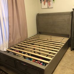 Full Bed Frame With Storage