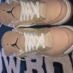 women’s Air Jordan 4 Retro shimmer Tan 