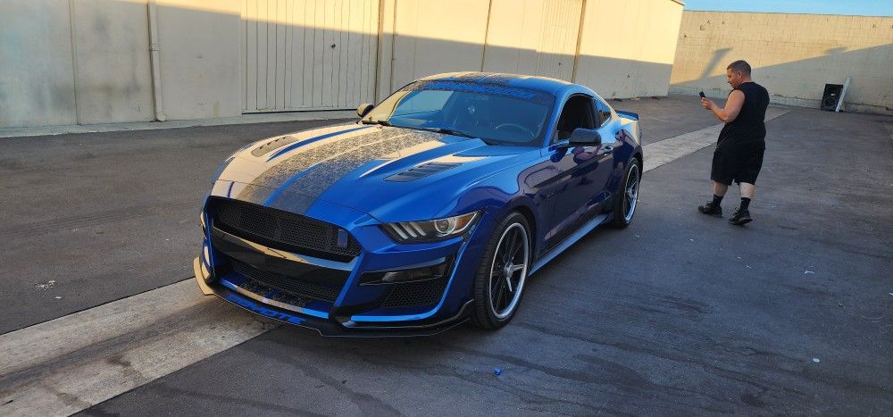 Mustang Wrap Racing Stripes In Carbon Fiber