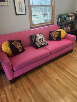Bubble Gum Pink Apt2B American Made Sofa