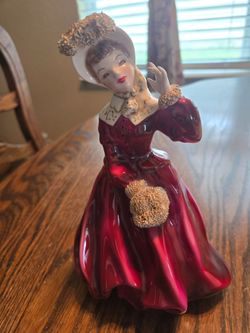 Vintage Florence Ceramics Clarissa Royal Red Girl Figurine