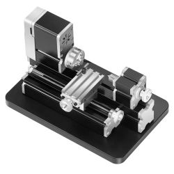  987# Didactical Mini Metal Lathe Machine, 2.76 x 5.12 in, 36W Power Metal Lathe, 20,000 RPM Speed, with 3-jaw Chuck, Aluminum Alloy Handwheel, for Pr