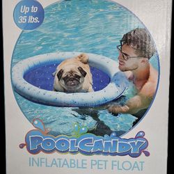 Pool Candy Inflatable Dog Pet Pool Float and Lounger Up to 35 Lbs New In Box
