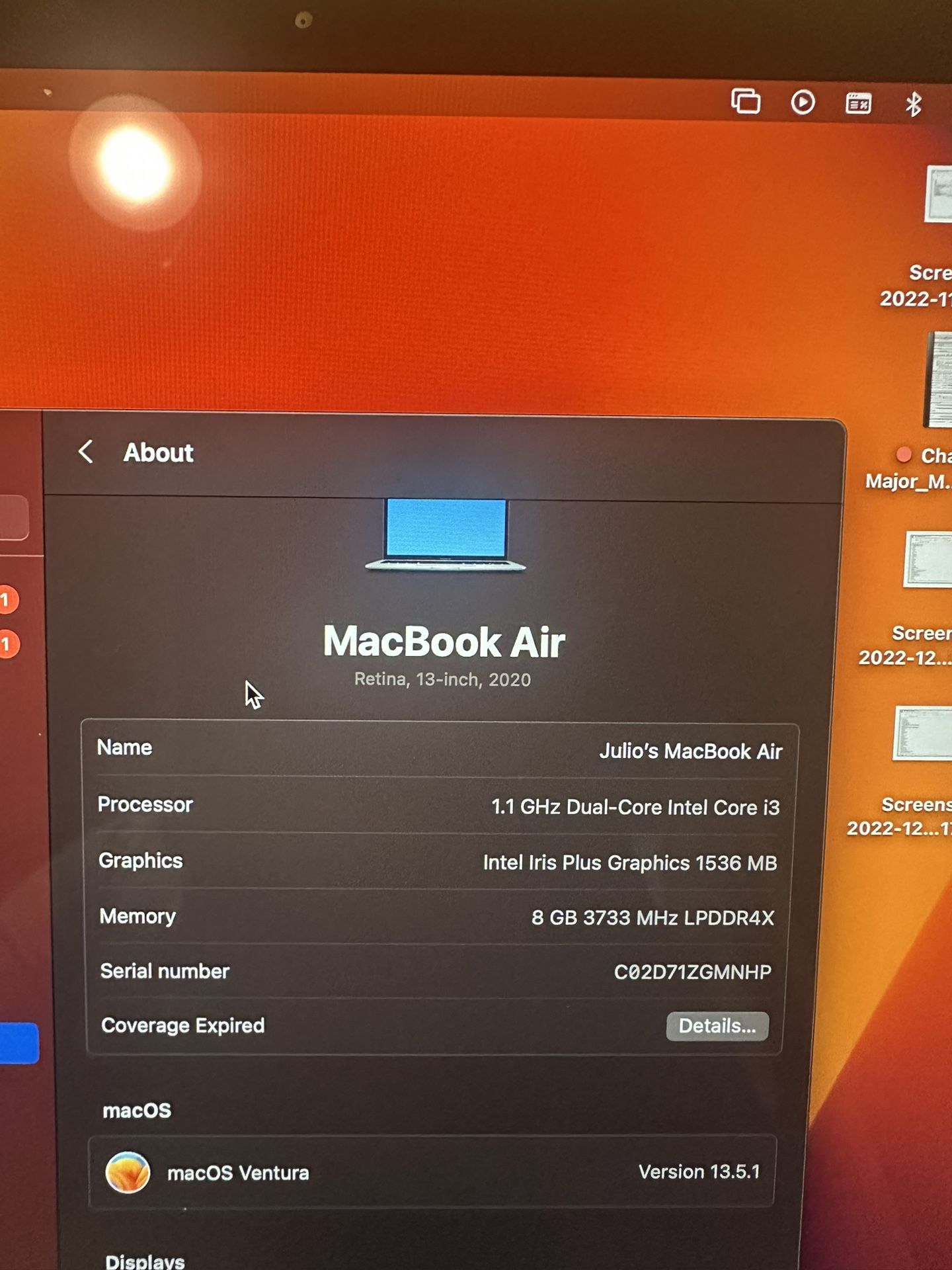 MACBOOK AIR 2020