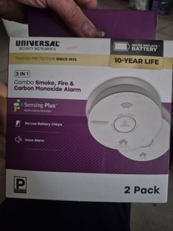 Smoke fire and carbon monoxide alarm