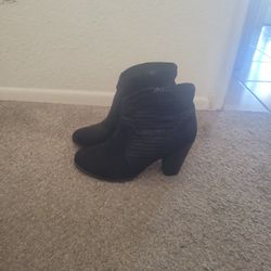 Suede Black Booties Size 9