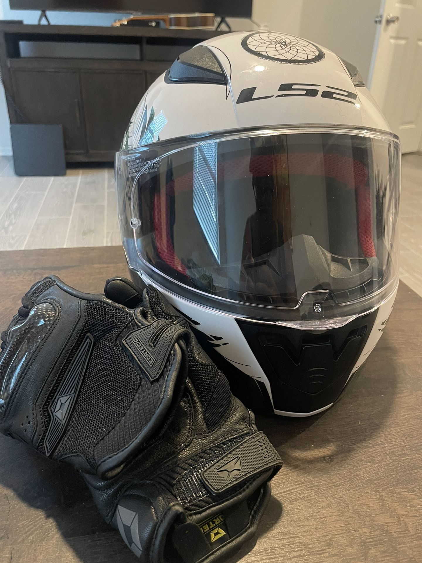 Motorcycle Helmet and Gloves