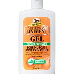 Absorbine Veterinary Liniment Topical Analgesic Sore Muscle and Arthritis Pain Relief Warming Liniment Rub, 12 Ounce Gel