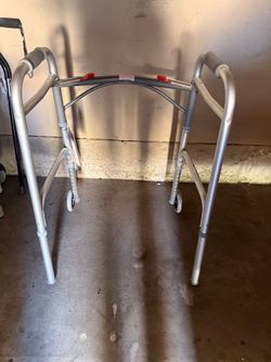 Folding Aluminum Walker with Wheels