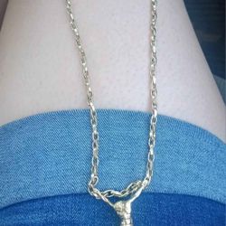 14k Crucifix Pendant And Chain 