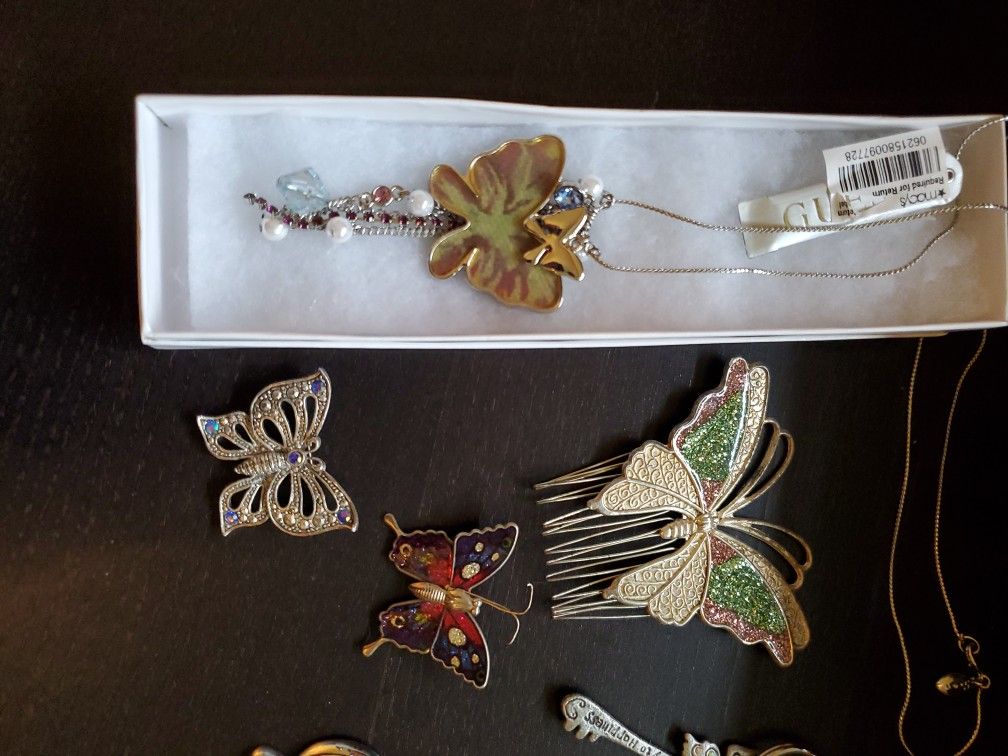 Guess Butterfly Necklace And More