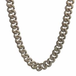 Men’s Sterling Silver 925 20” Inch 10mm Moissanite Iced Out 15.73 CTW Chain Necklace GP3136752