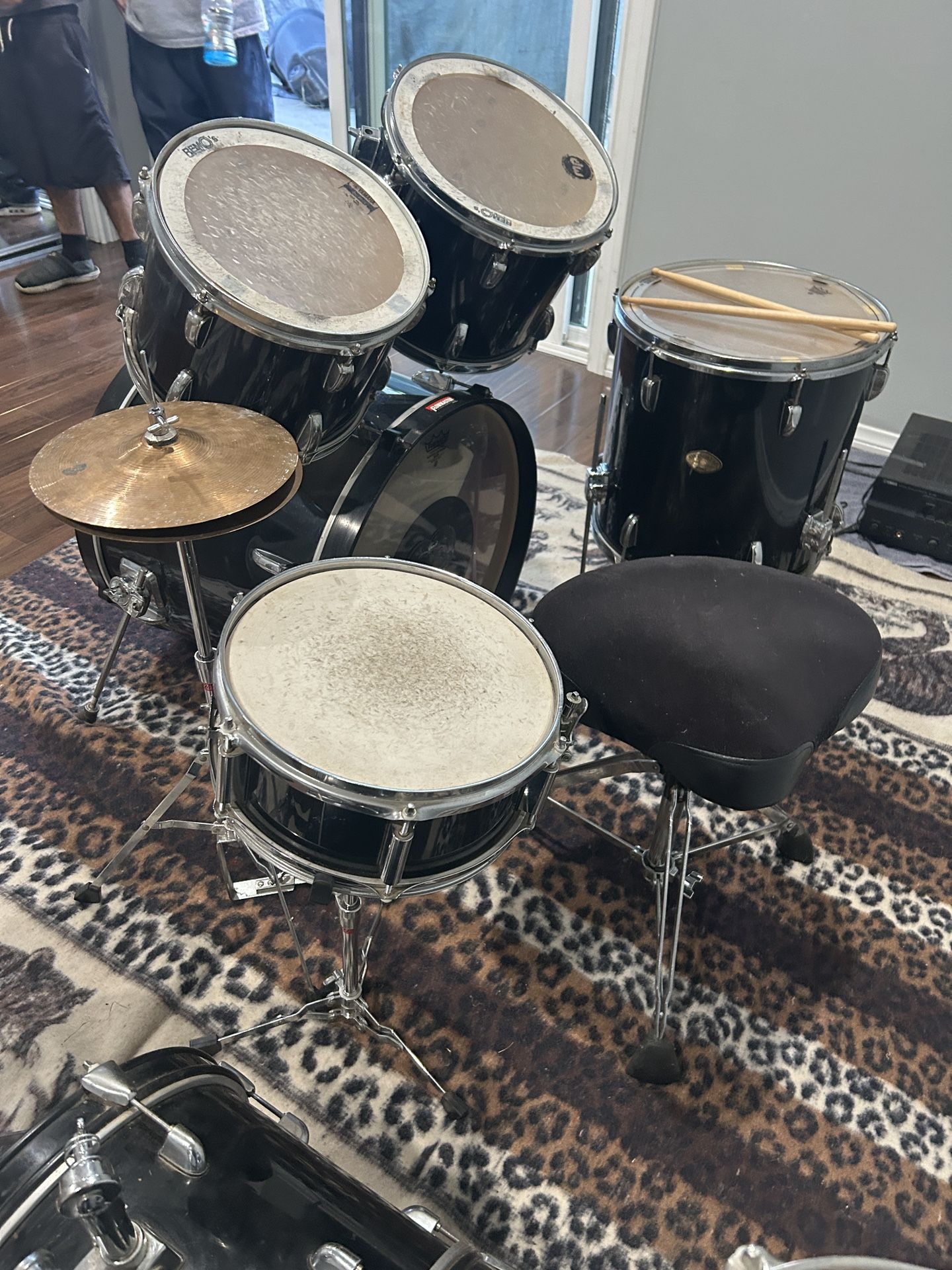 Tama Black Drum Set