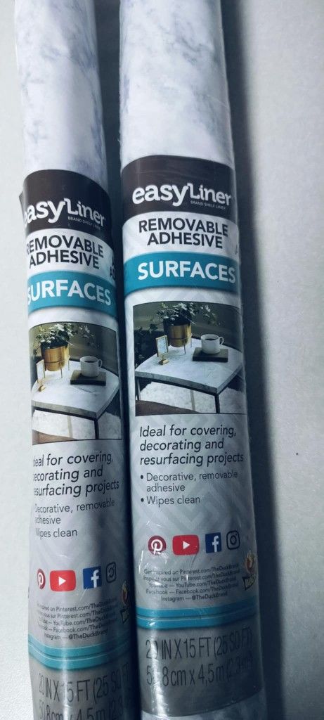 2 20 inch Easy Liner Removable decorative adhesive Marble for multiple surfaces