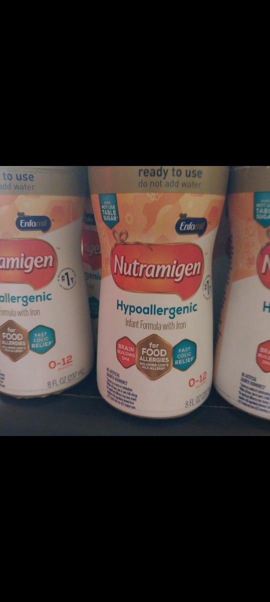 Nutramigen Hypoallergenic Ready To Feed 8 Ounce Bottles Is A Total Of 42 Bottles 🍼 All Together For $160 CASH/ZELLE OR BEST OFFER For ALL 42 BOTTLES