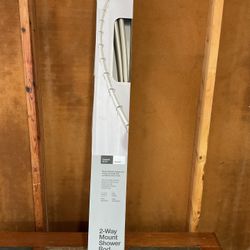 2 way curved shower rod in open box