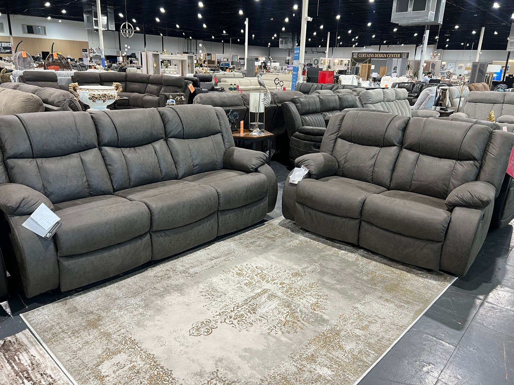 Recliner sofa and loveseat