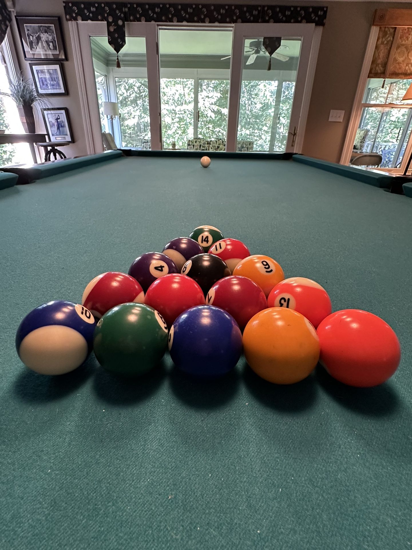 Heritage By Brunswick 9’ Billiards Table With All Accessories Shown In Lewisville, NC