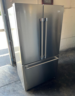 Great deal — Beko Stainless French Door Fridge (clean, bottom freezer)