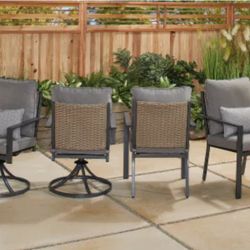 HD Designs Outdoors Stationary Dining Chair & Swivel Chair Matteo Dining Set