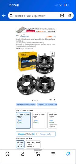 1.5 chevy spacers