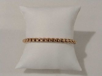 Box Link Bracelet Yellow Gold 14k 10.9 Grams 8 Inch Vc0726rrzmia