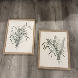 Pair Of Flower Wall Art 