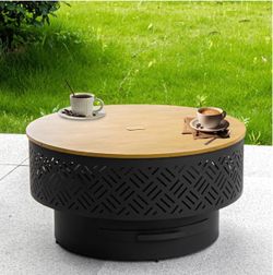 ❤️‍🔥 #R4 26 Inch Wood Burning Fire Pits with Grill & Lid