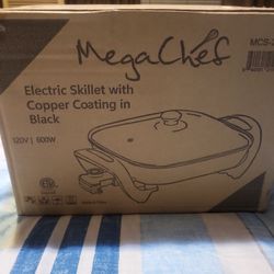 Megachef Electric Skillet With Copper Coating 