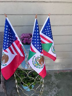 USA Mexico small flag size 19”x12” $2.00 each