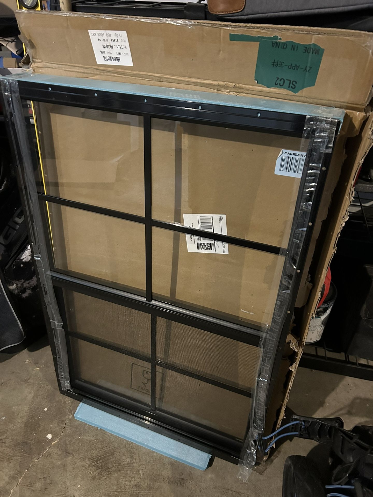 Black Shed Window, New In Box