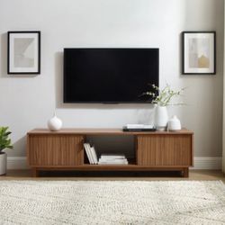 Scandinavian Mid Century Wood TV Stand 