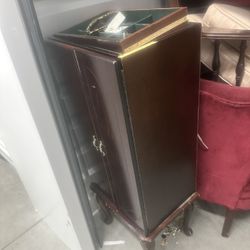 Cherry Wood Jewelry Ottoman 