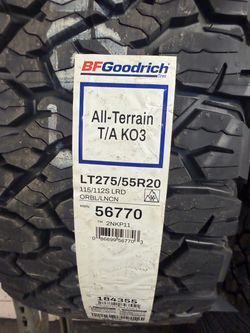 4 brand new BFGoodrich all terrain KO3 tires