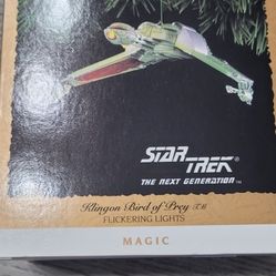 NIB Hallmark Keepsake Ornament featuring the Klingon Bird of Prey from Star Trek