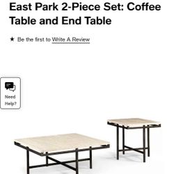 2pc Indoor/outdoor Stone Table Set