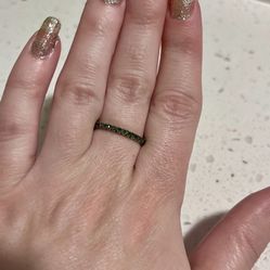 Green Diamond Ring 