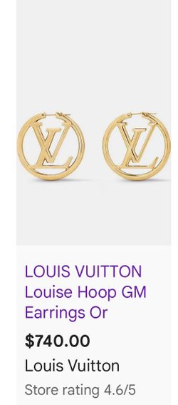 Louise Vuitton Hoop GM Earrings
