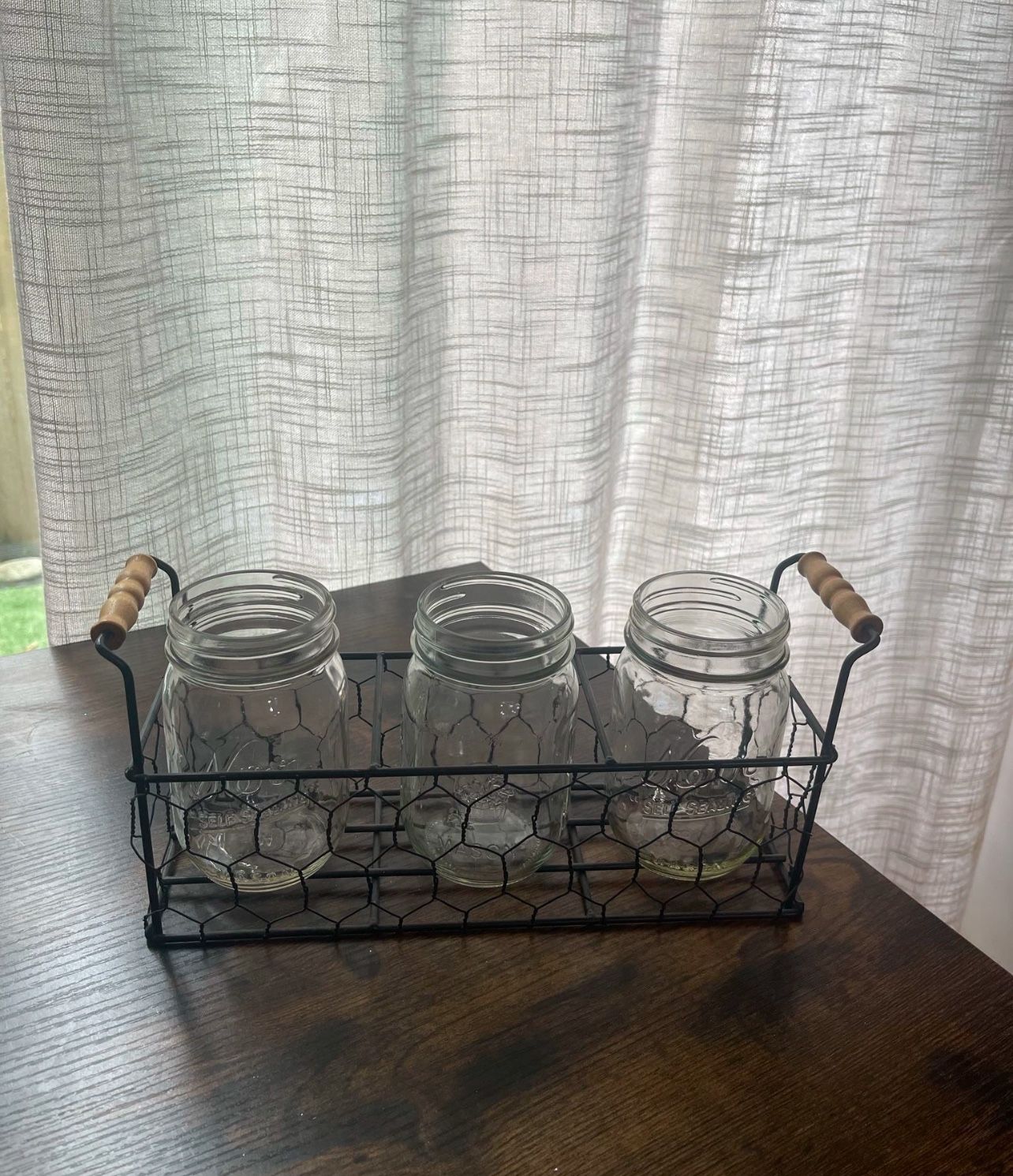 Mason Jar- Utensil Holder stand/ Plants